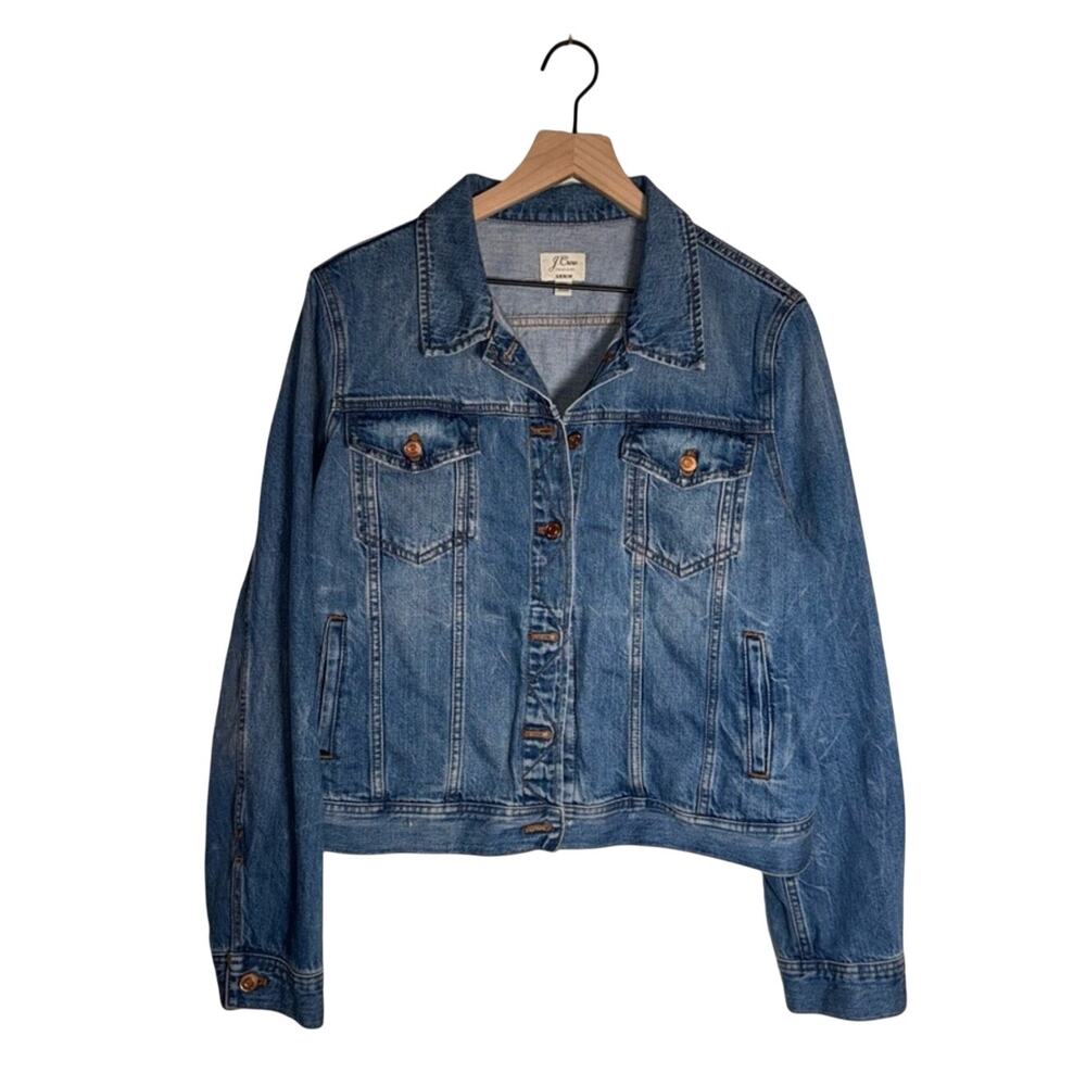 J. CREW denim classic coastal cowgirl light weight women plus jean jacket 2X